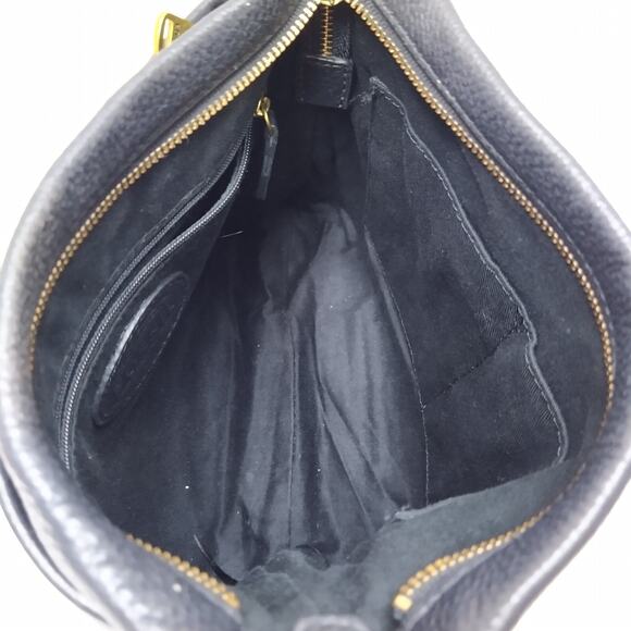 Fossil Black Pebbled Leather Zipper Expandable Crossbody Bag - Picture 11 of 16